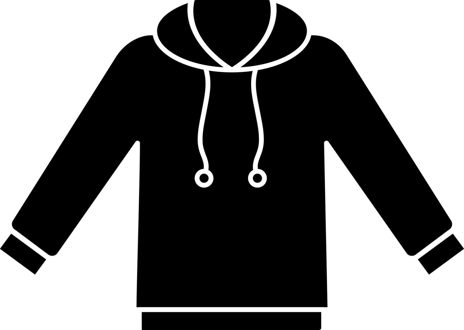 Hoodie Icon In Black And White Color. 24339850 Vector Art at Vecteezy