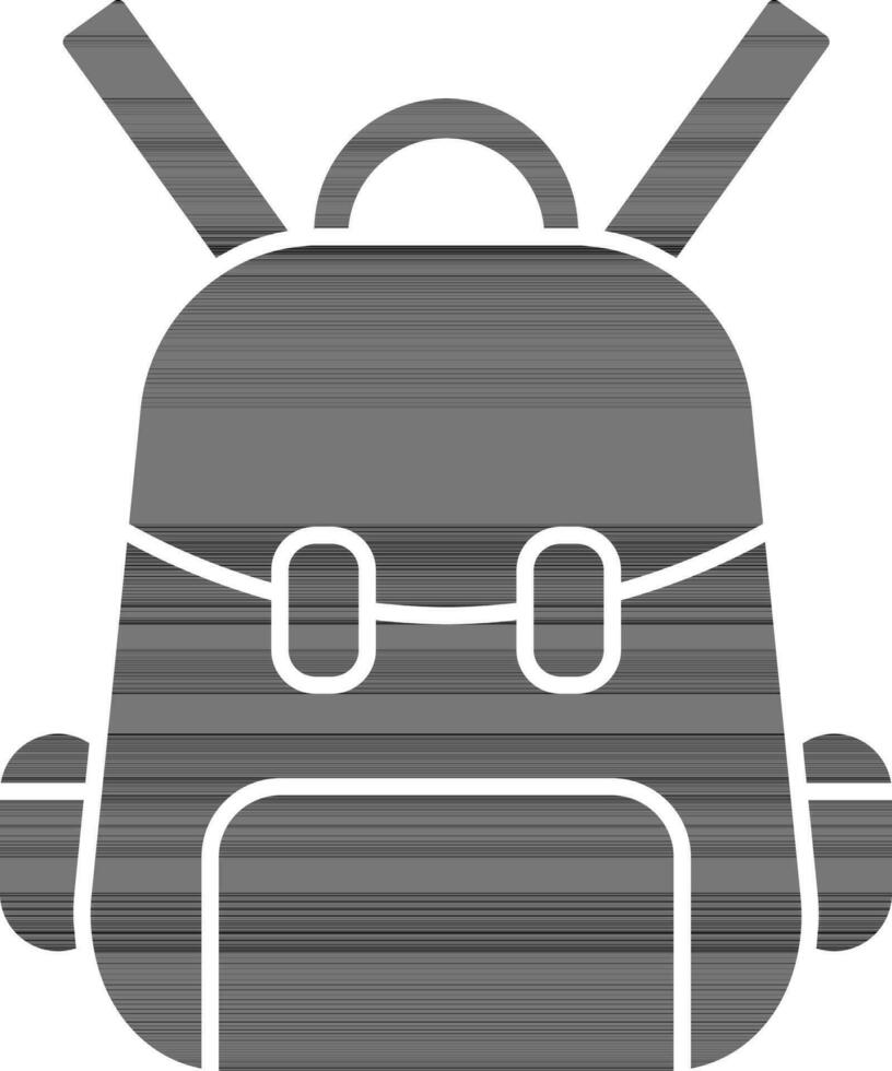 mochila icono en negro y blanco color. vector