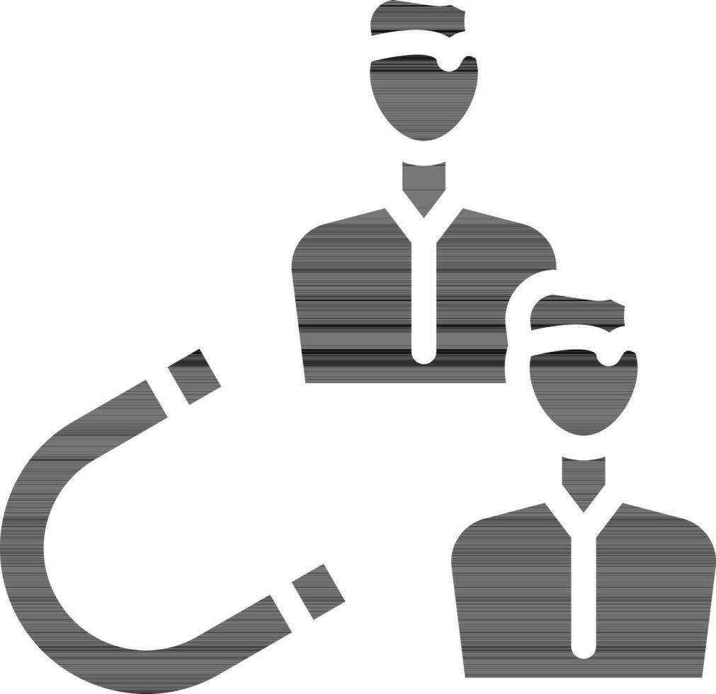 Customer Acquisition Icon Or Symbol In Glyph Style. vector