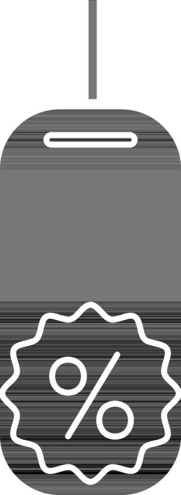 Glyph Discount Tag Icon In Flat Style. vector