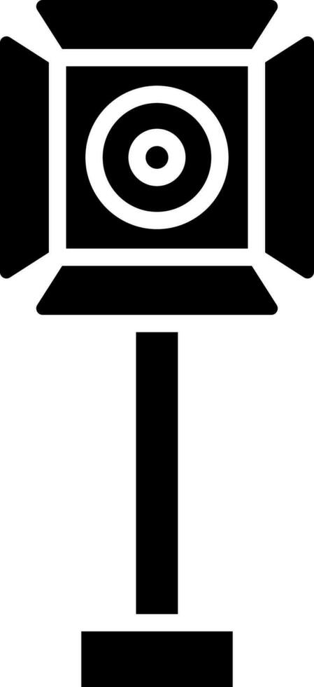 Studio Or Camcorder Light Icon In Glyph Style. vector
