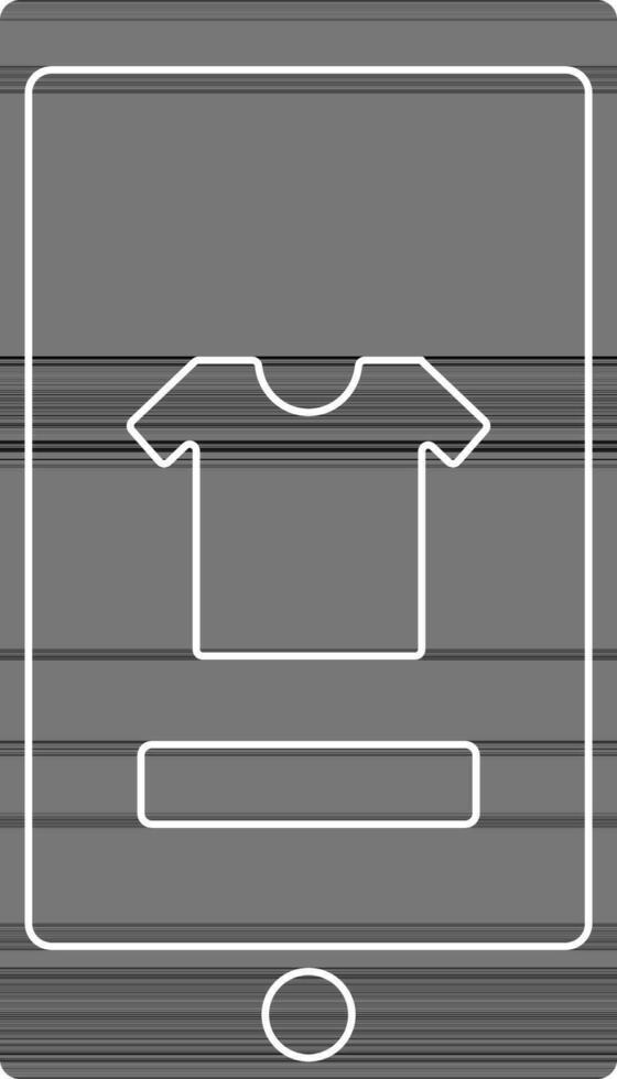 Online Shopping In Smartphone Icon In Flat Style. vector