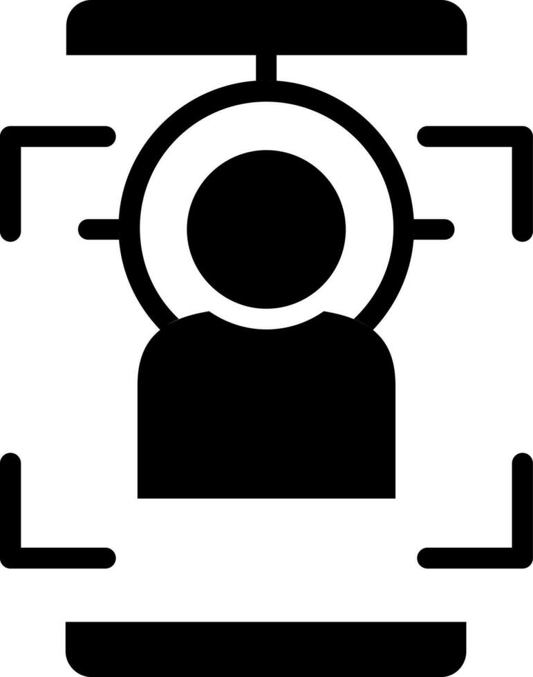 Photo Capture Or Target In Smartphone Icon. vector
