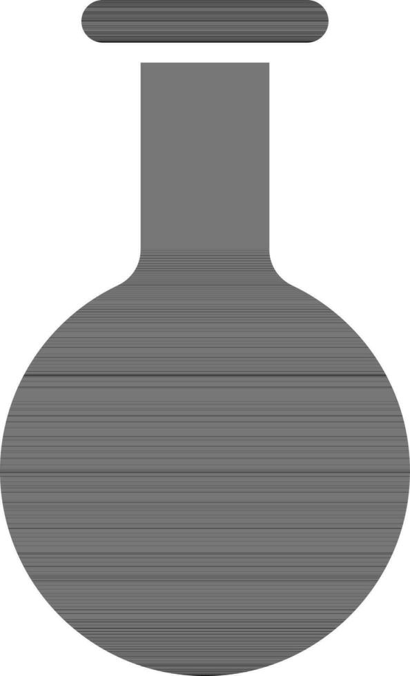Illustration of Round Beaker Icon In Glyph Style. vector