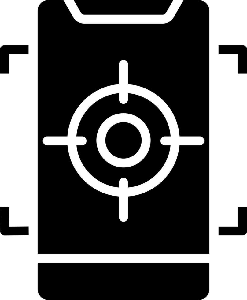 capturar o disparo rango en teléfono inteligente icono. vector