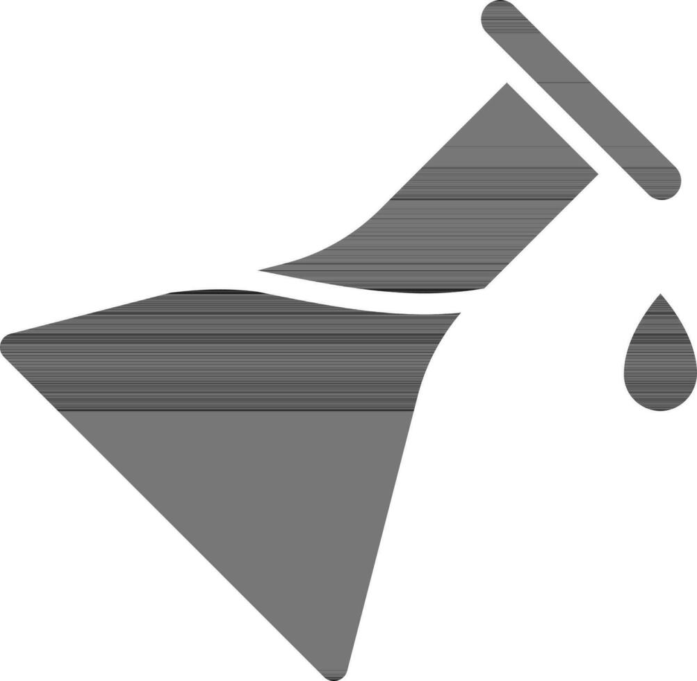 Chemical Flask Icon In Glyph Style. vector