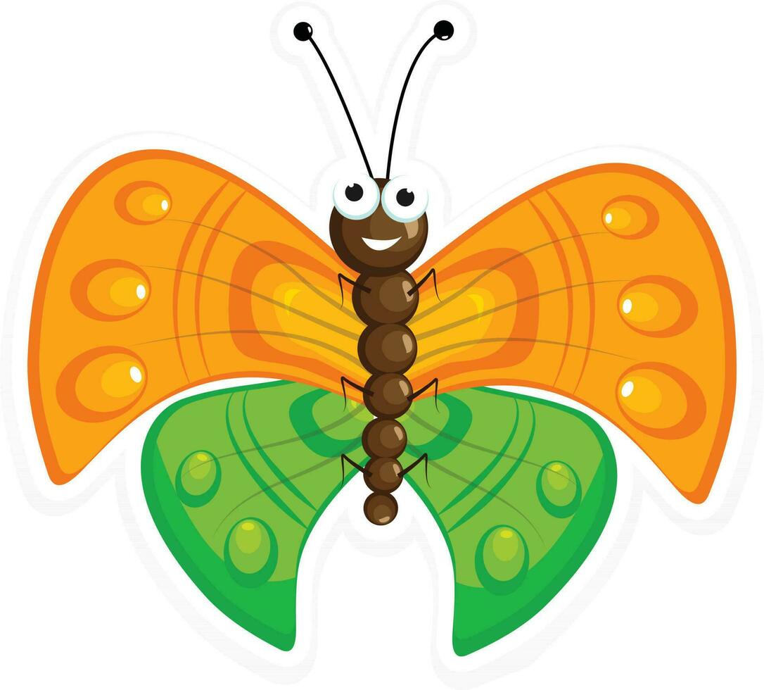 Beautiful creative flying butterfly. vector