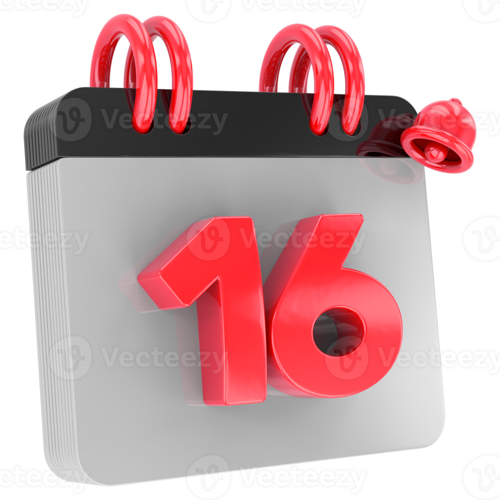 calendar 3d render png