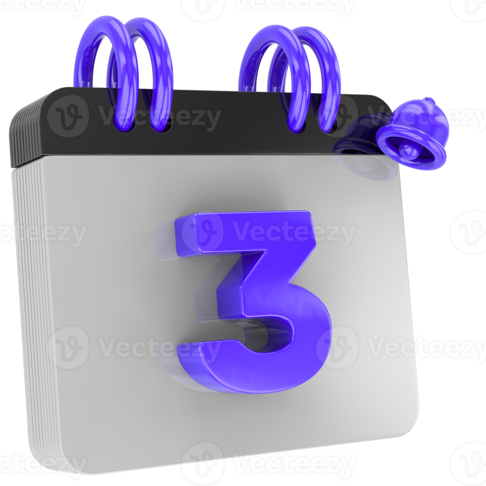calendar 3d render png