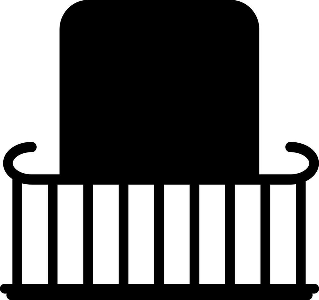 Black and white balcony. vector