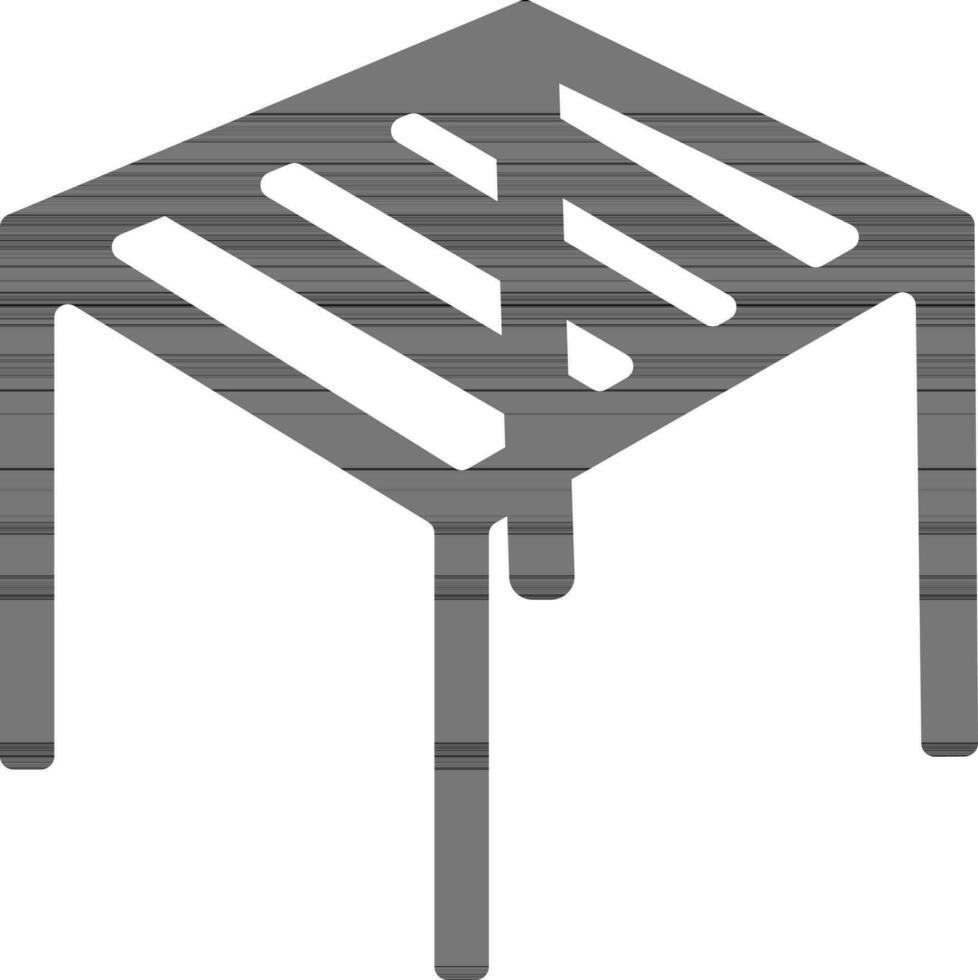Black and white stool. vector