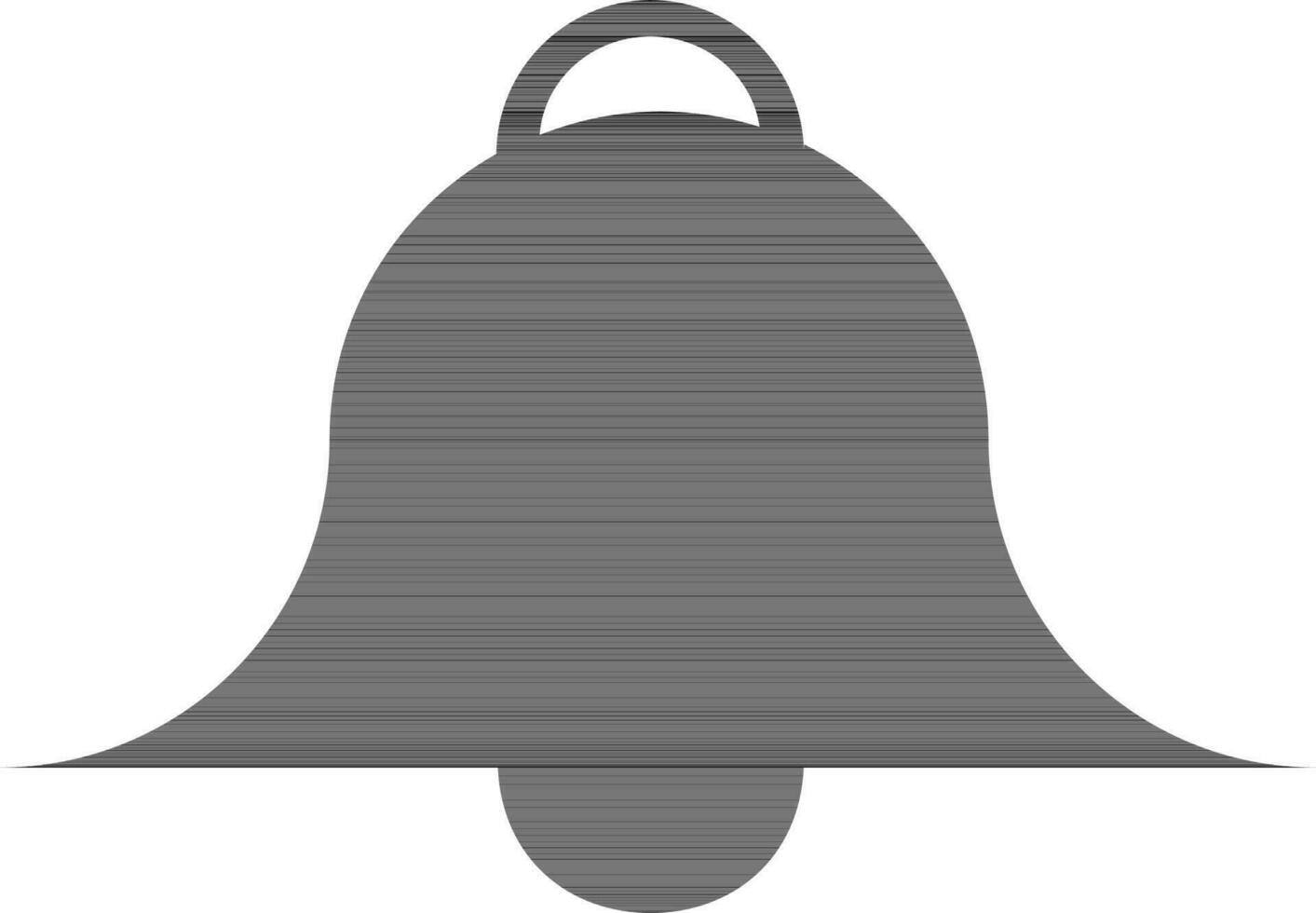 aislado negro campana en plano estilo. vector
