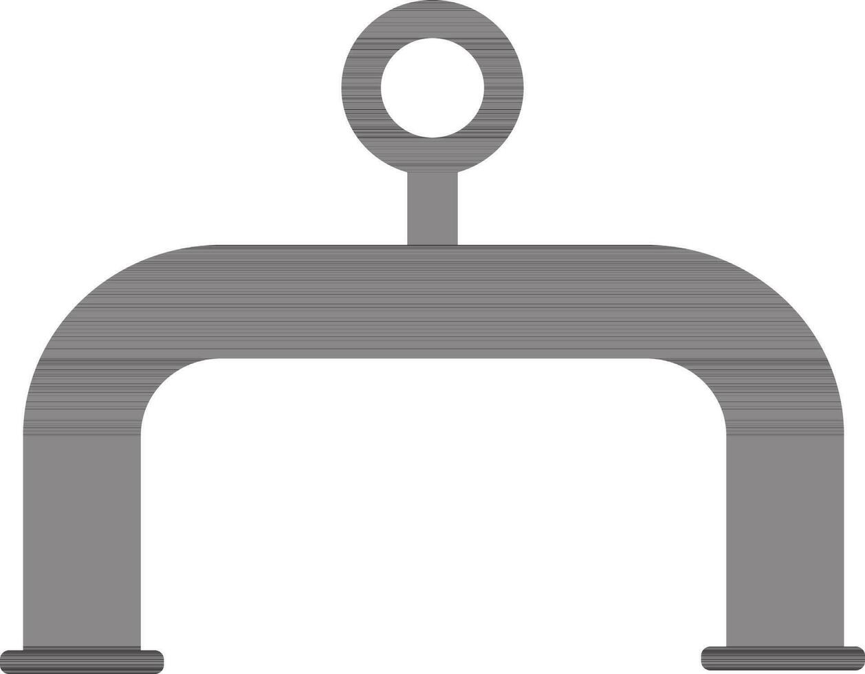 Flat style pipe in black color. vector