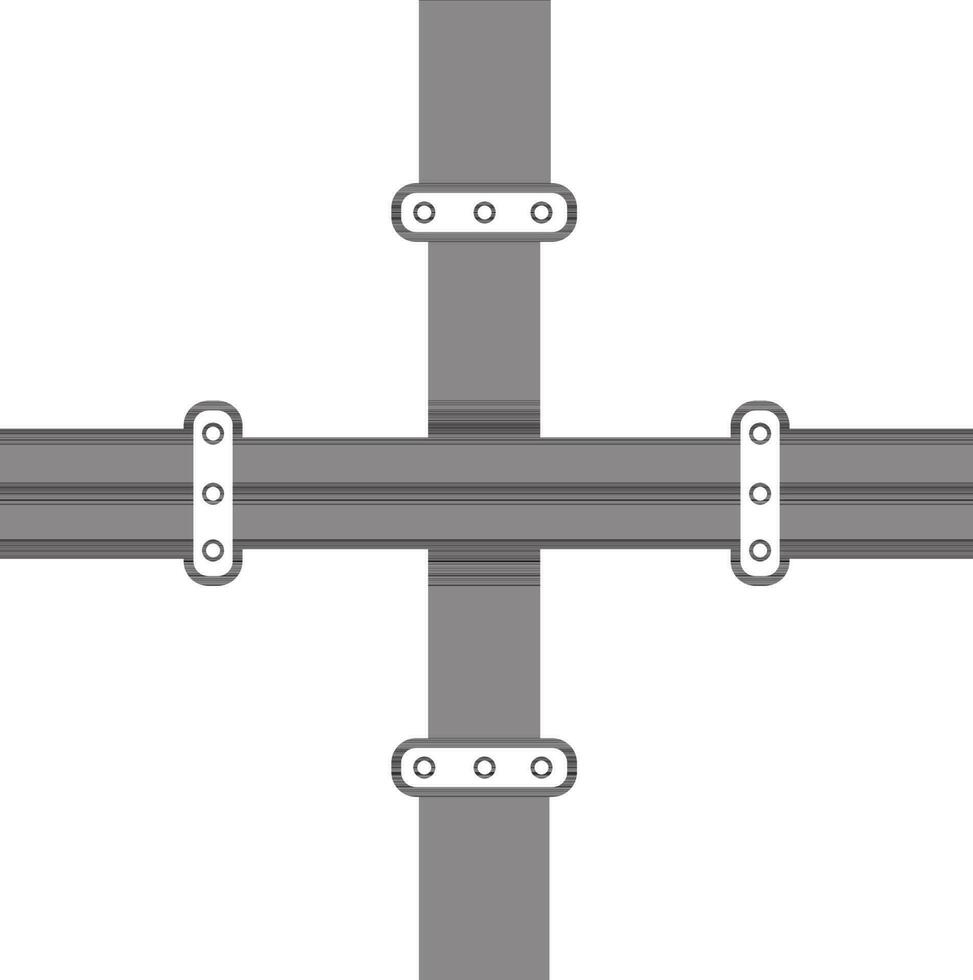 Black and white pipeline. vector