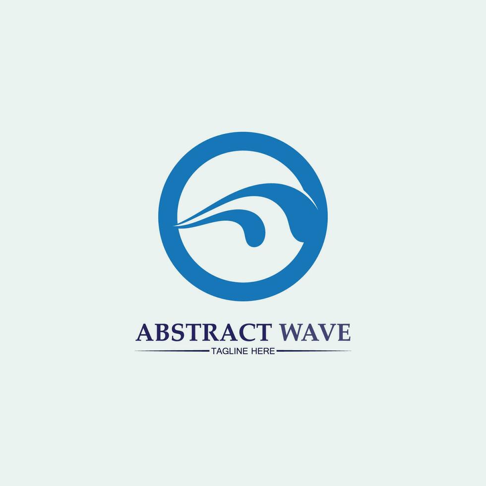 Water wave icon vector