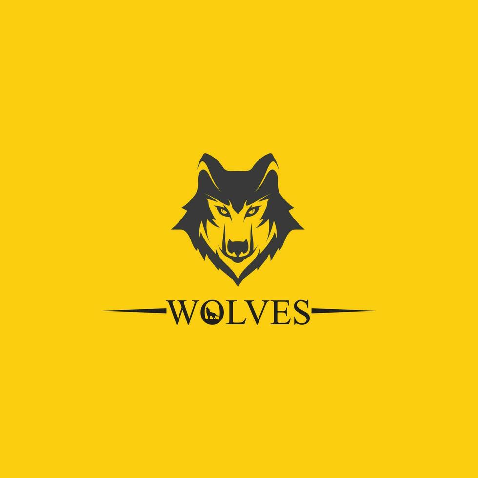 wolves logo, fox, wolf head, animal vetor and logo design wild  roar dog illustration, abstract for game logo symbol head animal vector
