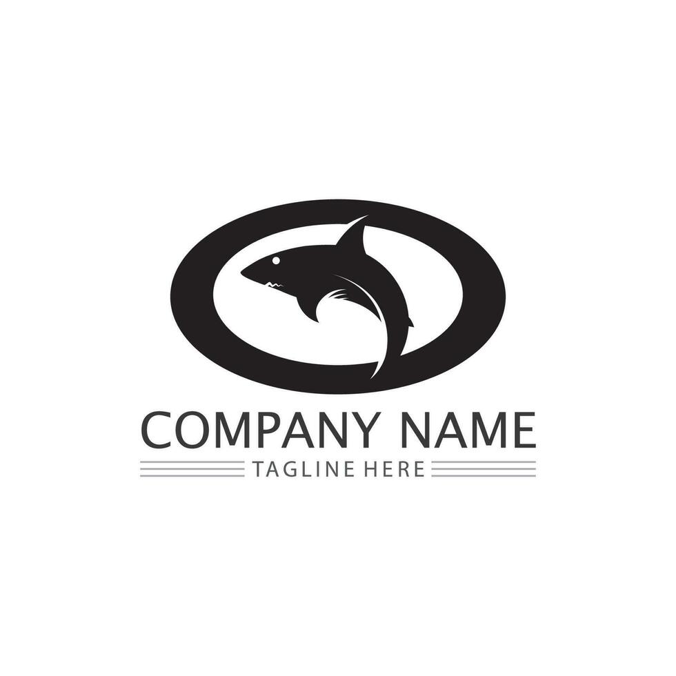 Fish logo template vector