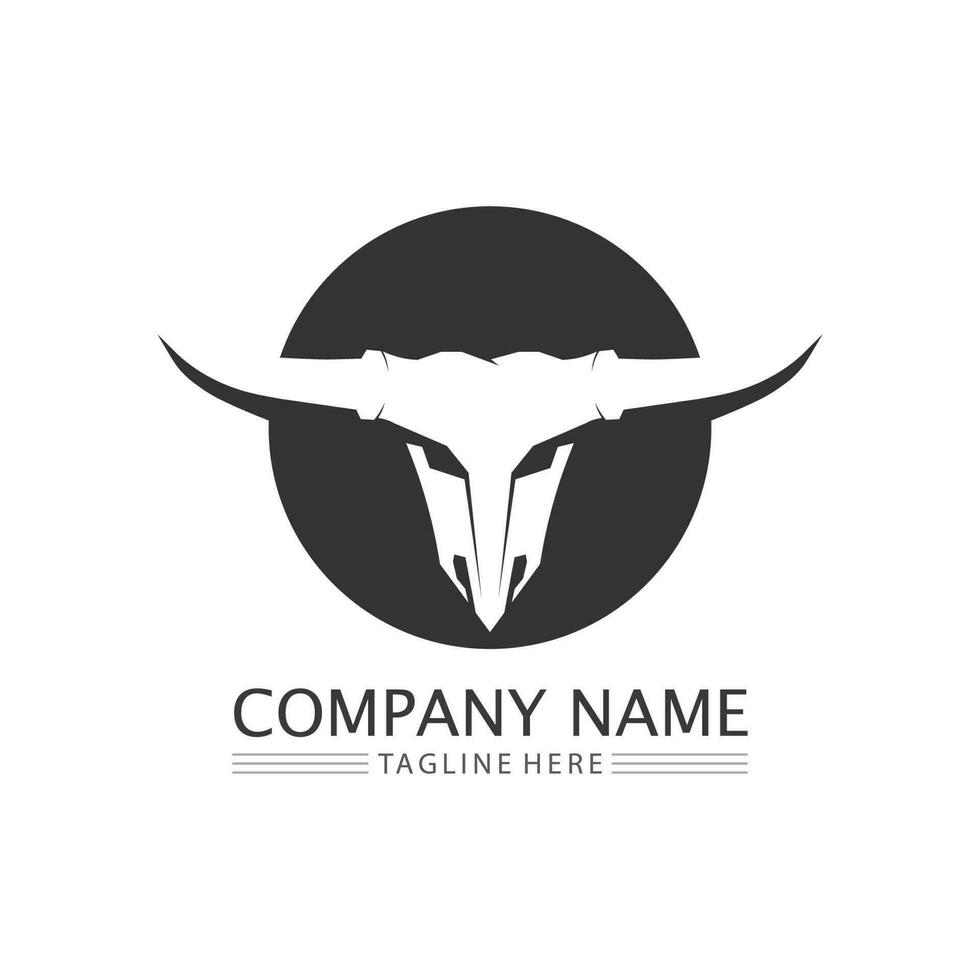 Bull buffalo head cow animal  mascot logo design vector for sport horn buffalo animal mammals head logo wild matador