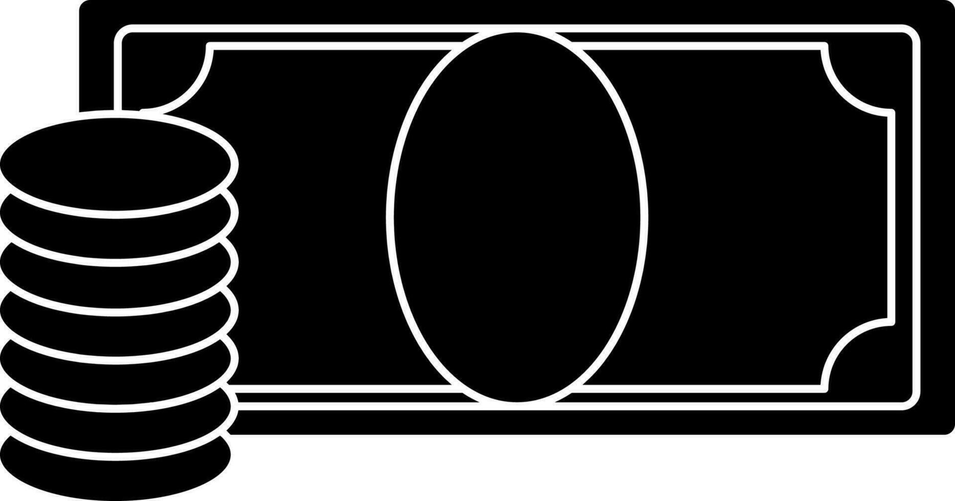 Money in black and white color. vector