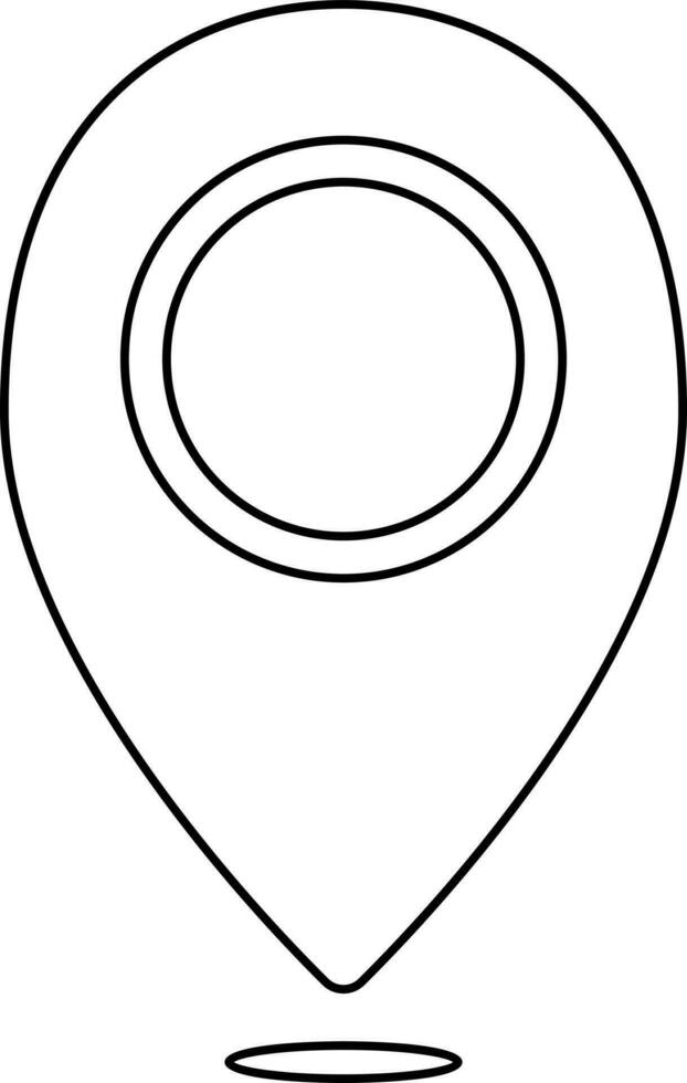 Isolated map pointer in flat style. vector