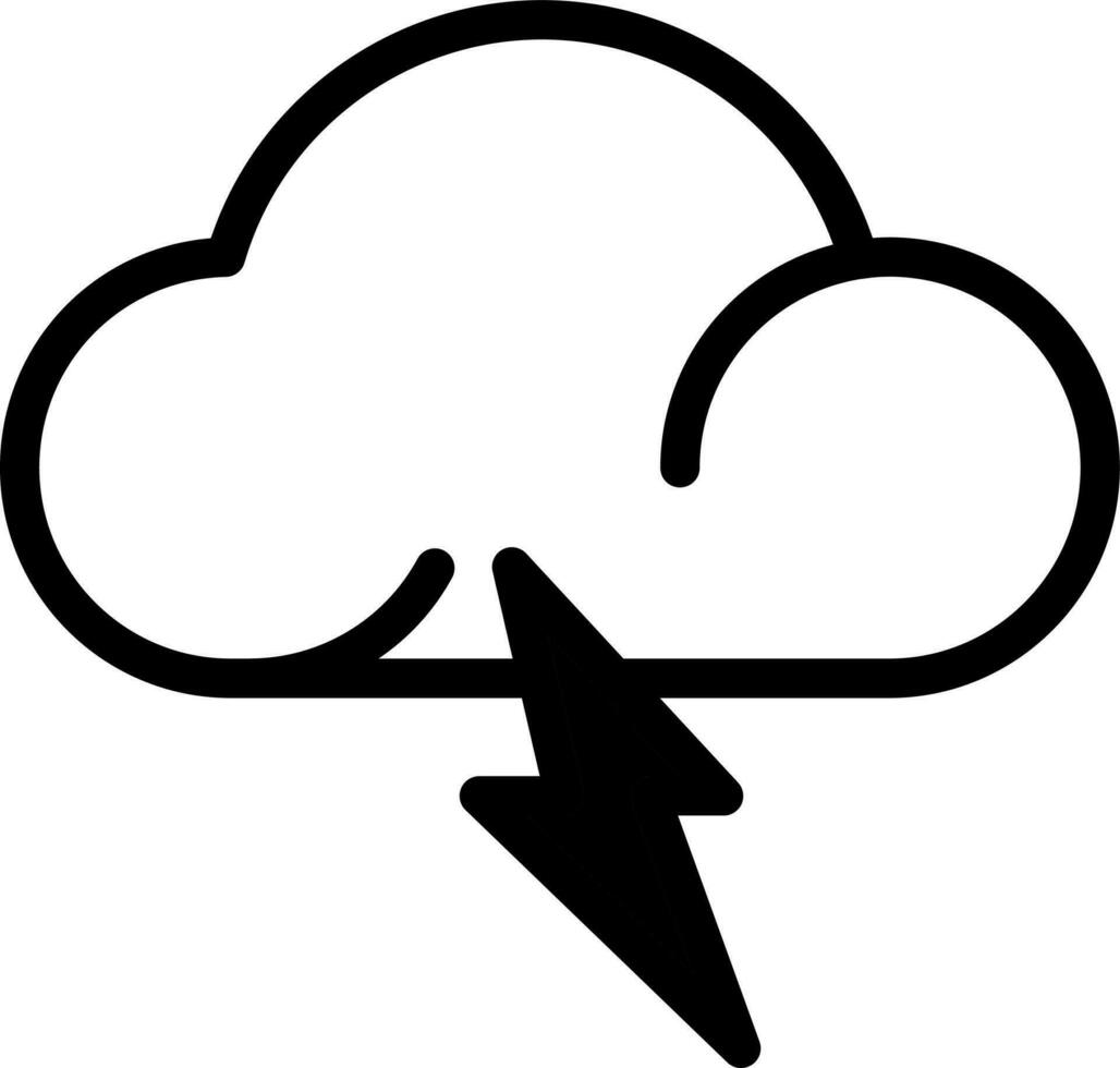 Vector Illustration of Thunderstorm.