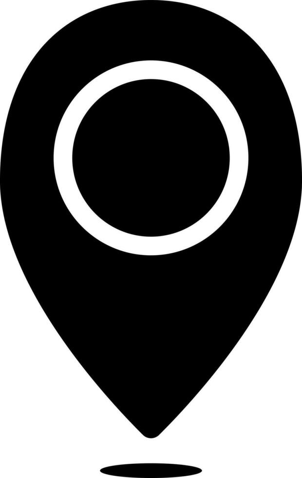 Isolated map pointer in flat style. vector