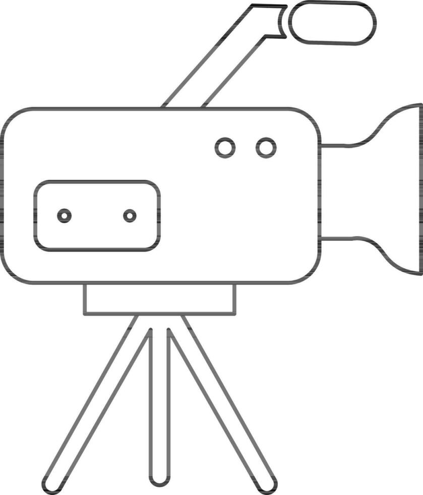 Journalism video camera on white background. vector