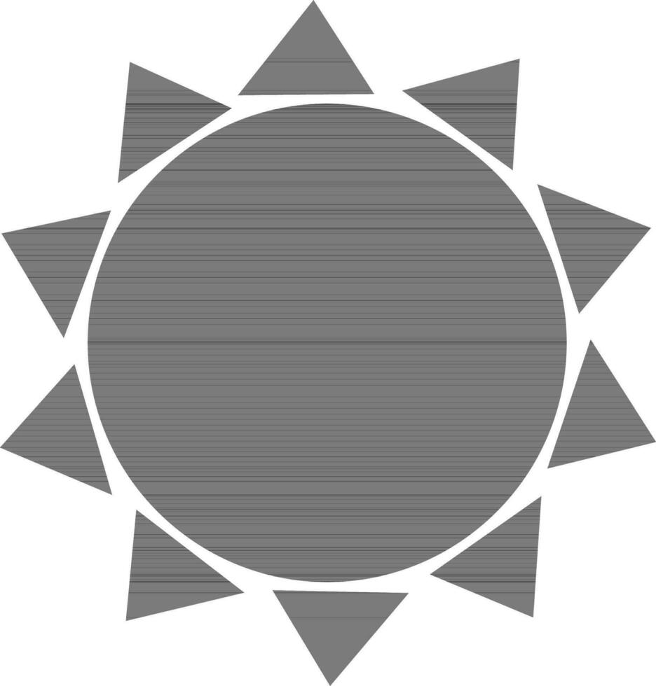 Illustration of a sun in flat style. vector