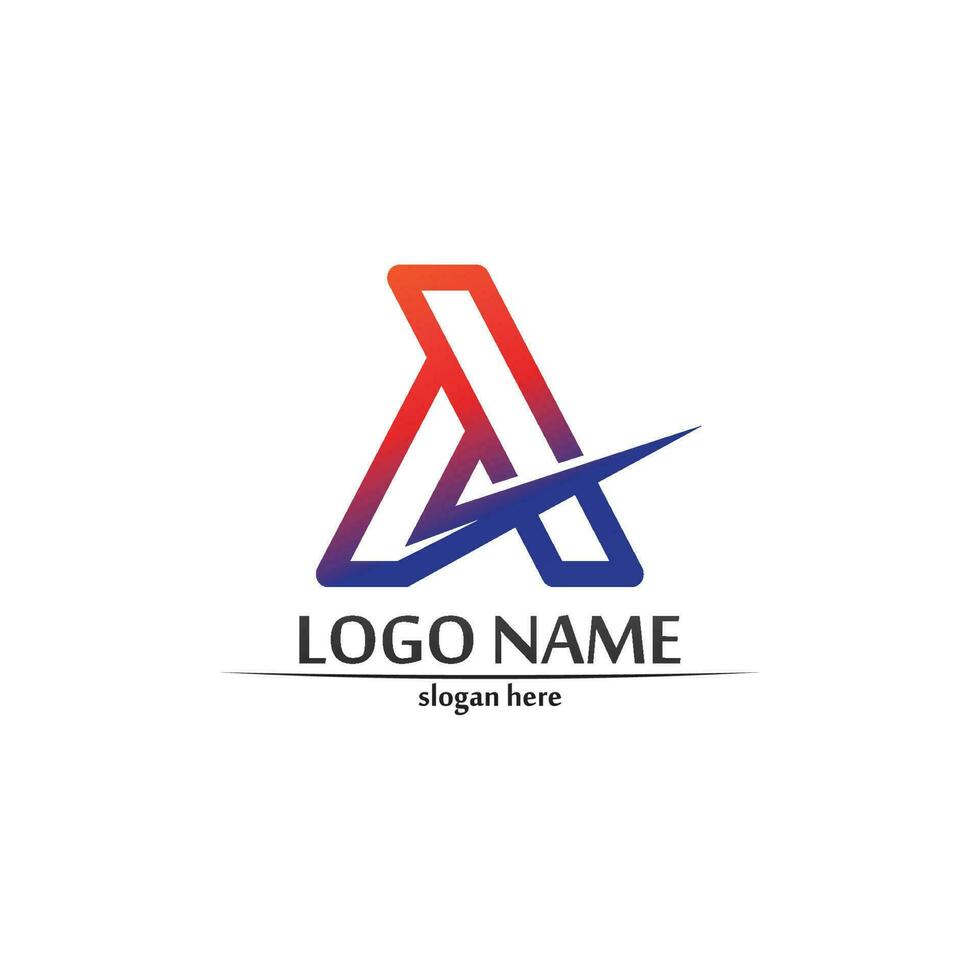 A Letter Lightning Logo vector