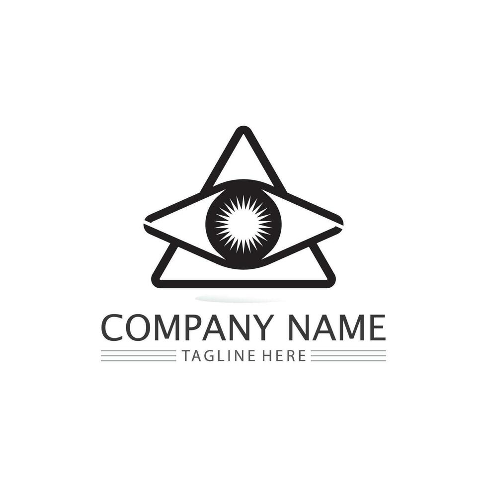 eye icon and vision design logo isolated sign symbol vector Intuition and spirituality