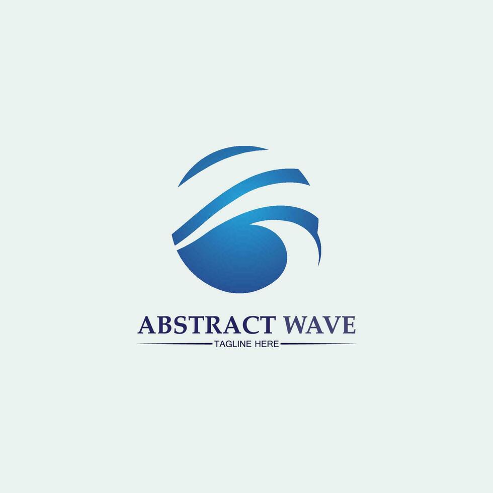 Water wave icon vector