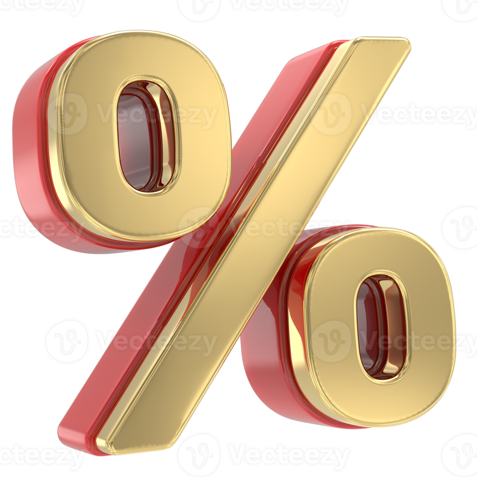 Gold With Red 3D Render png