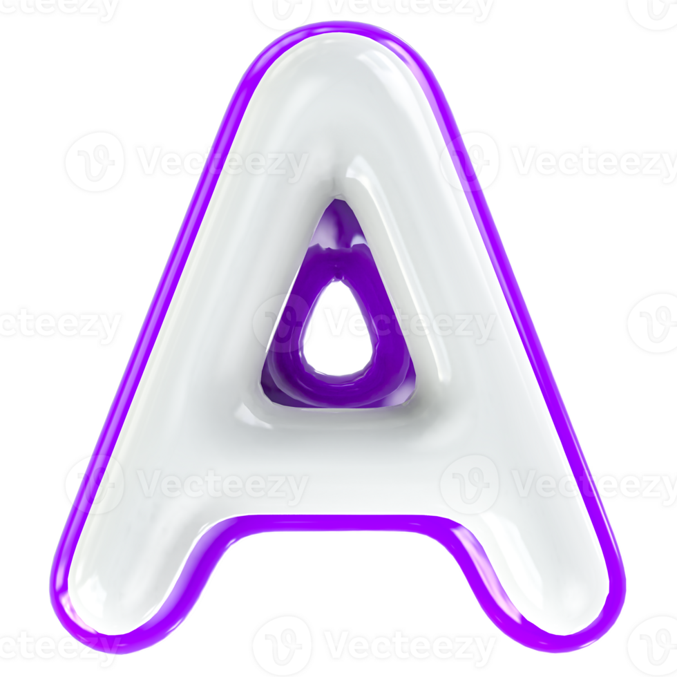 A Letter 3D Render png