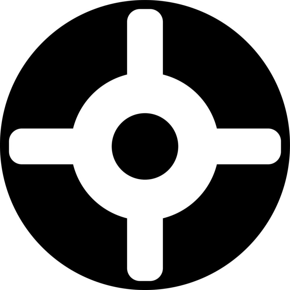 Flat style black and white helm. vector