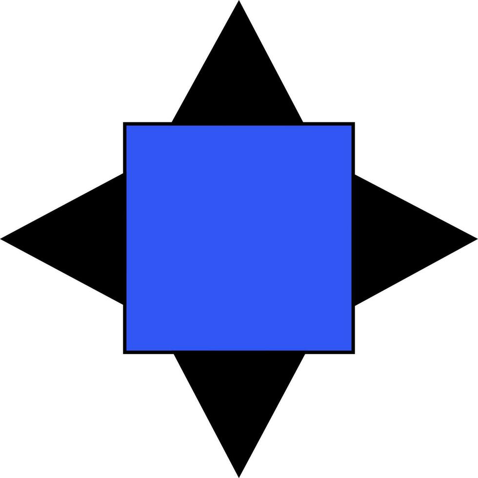 plano estilo negro y azul geométrico elemento. vector