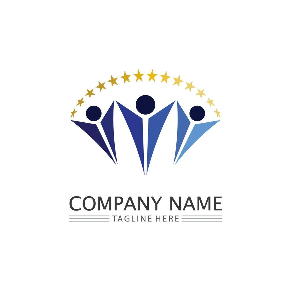 People logo, Team, Succes people work, Group and Community, Group Company and Business logo vector and design Care, Family icon Succes logo