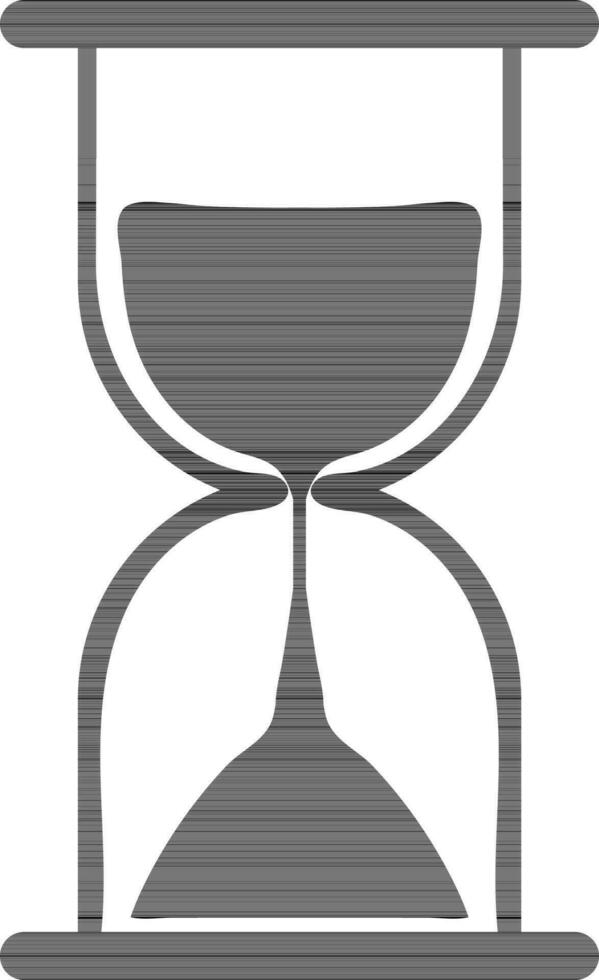 reloj de arena en negro y blanco color. vector