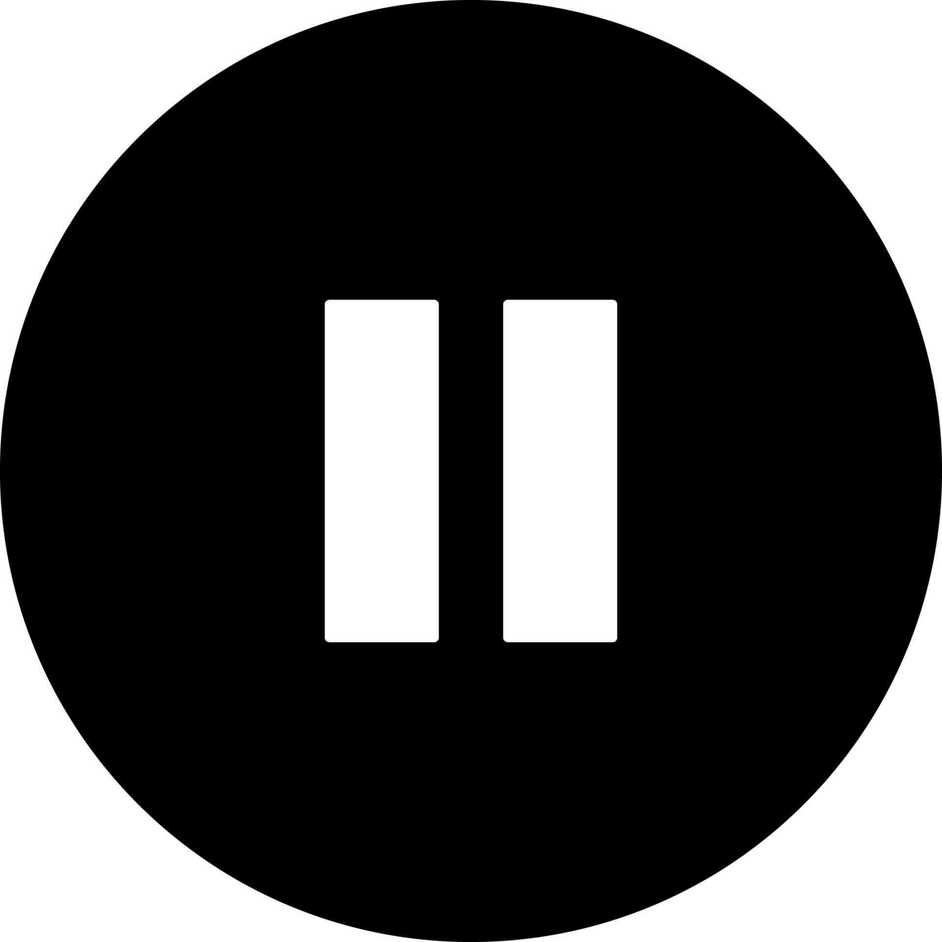 Pause glyph button 24340793 Vector Art at Vecteezy