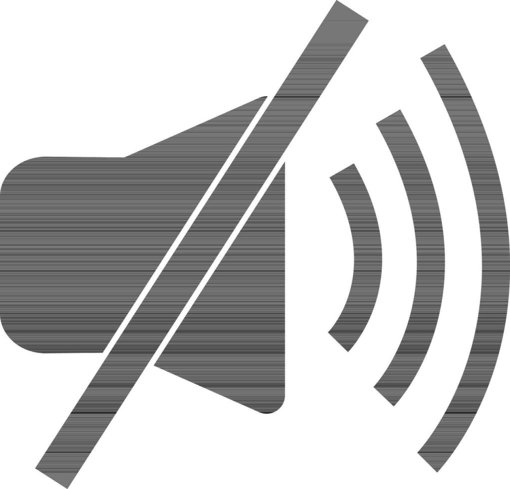 Black audio speaker mute. vector