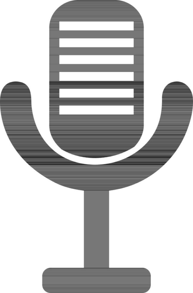 Microphone in flat style. vector
