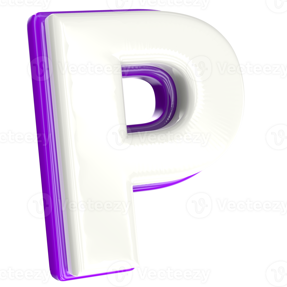 Letter 3d render png