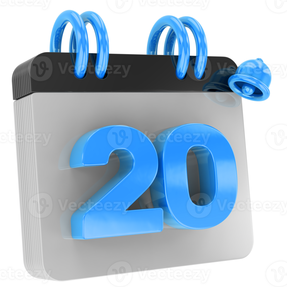 calendar 3d render png