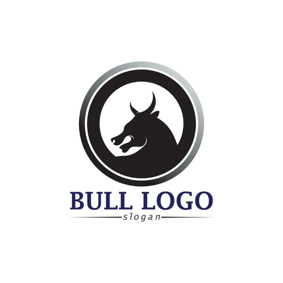 Bull horn logo and symbols template icons app vector