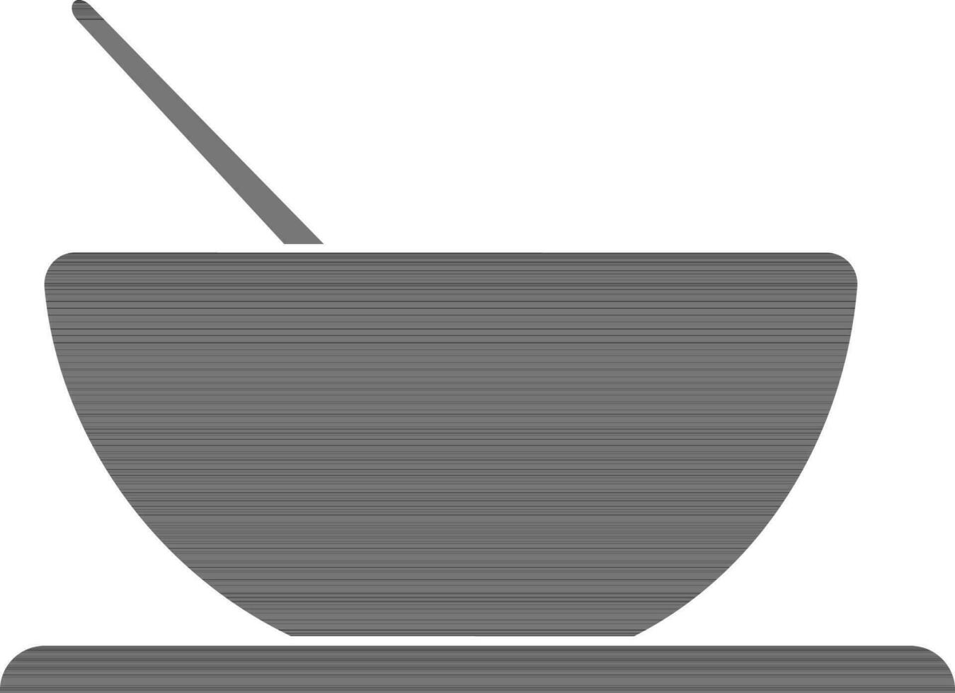 Spoon in bowl. vector