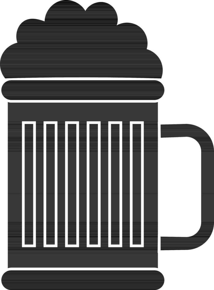 Beer mug in flat style. vector