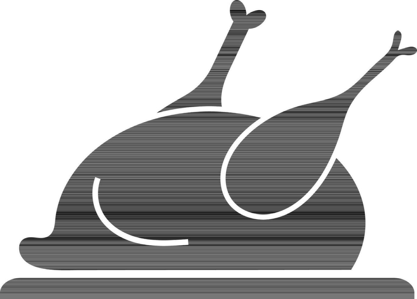 Flat style chicken leg pieces on plate. vector