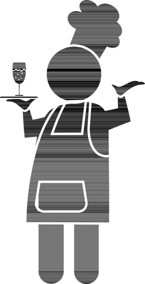 personaje de humano participación cóctel vaso. vector