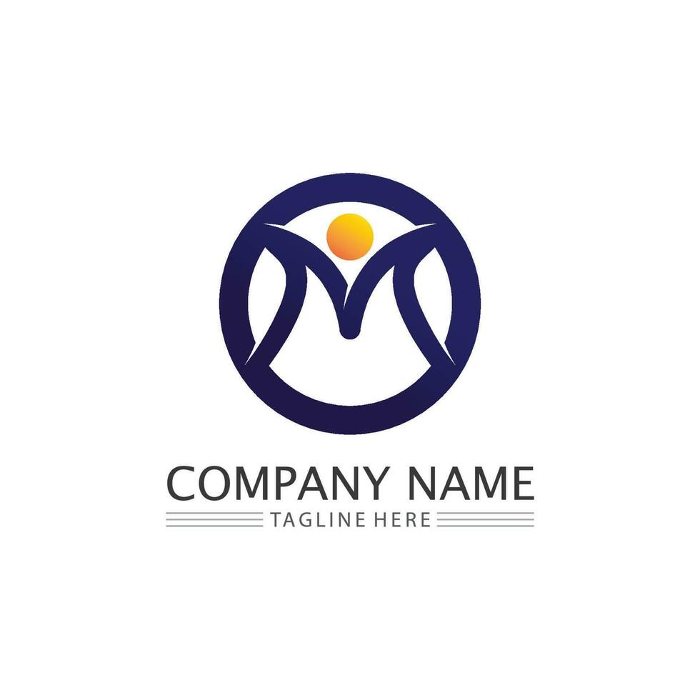 M Letter Logo Template vector