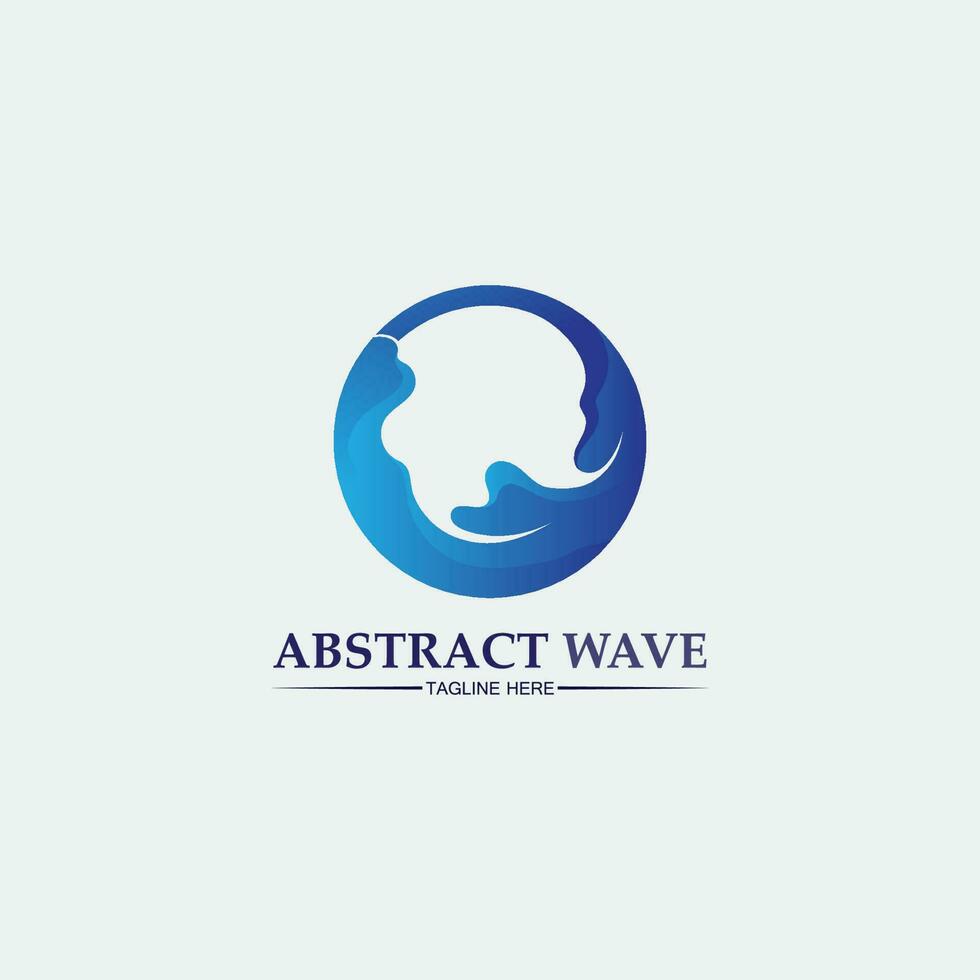 Water wave icon vector