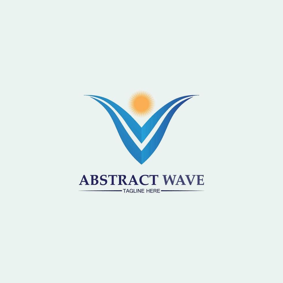 Water wave icon vector